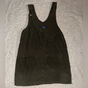 Green overall dress